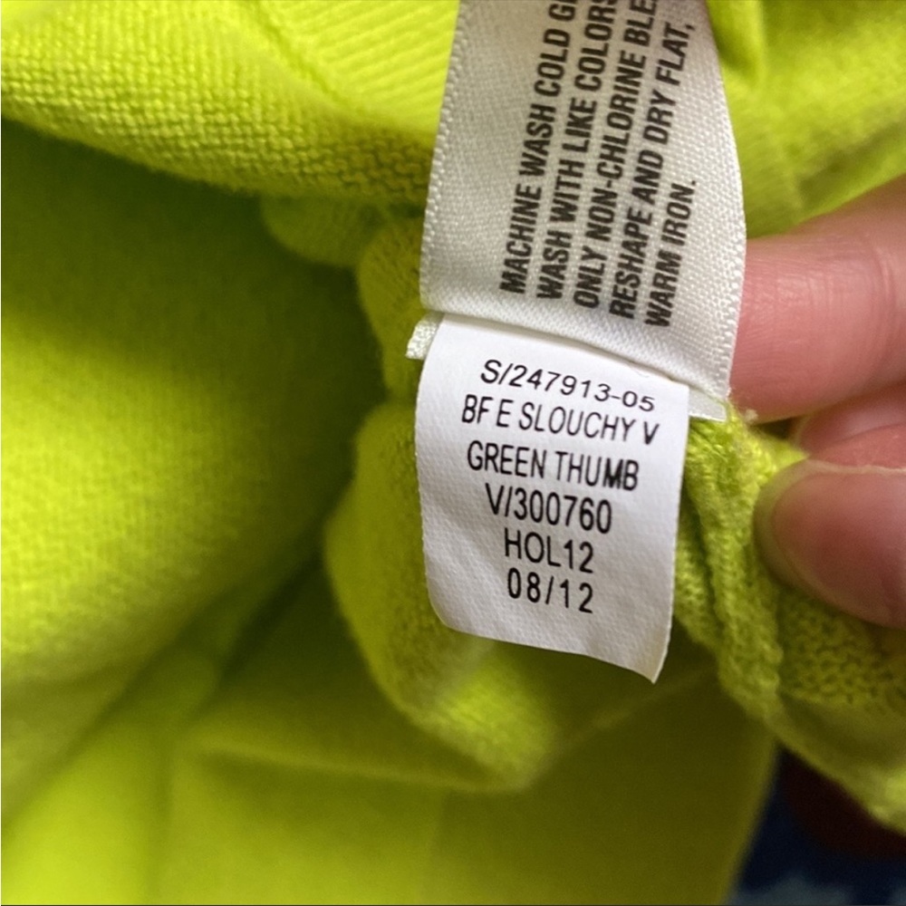 GAP Neon V Neck Boyfriend Slouchy Summer Sweater - Picture 6 of 9
